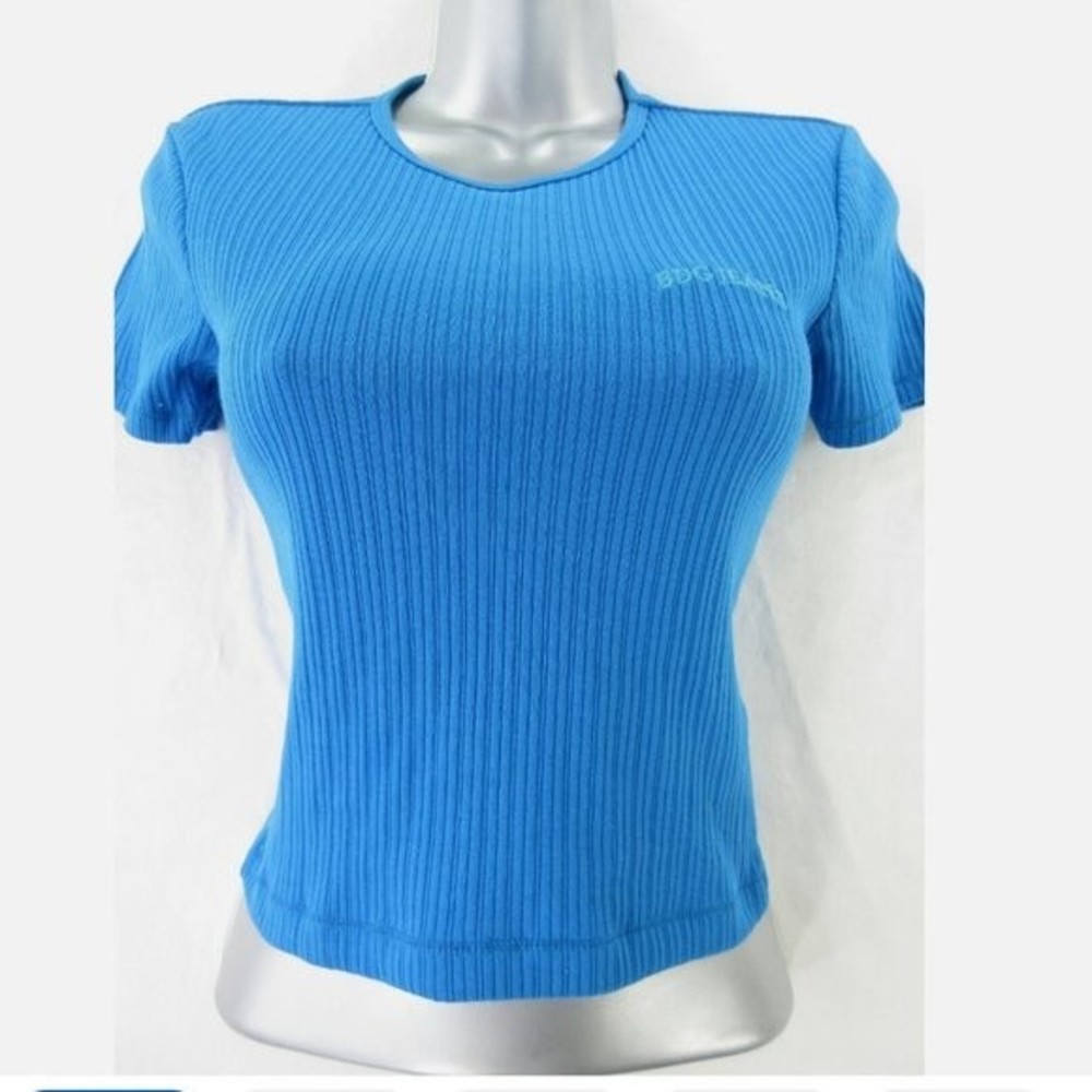 Bdg Urban Outfitters NEW w/out tags blue baby mini tee Ribbed XS